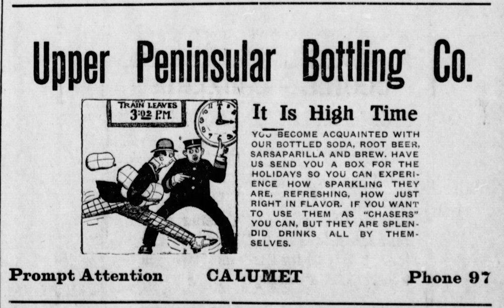 Newspaper ad - <i>The Calumet News</i>, 17 Dec 1909